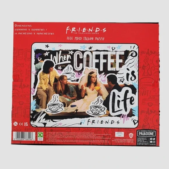 Paladone Friends TV Show 1000 Piece Puzzle When Coffee Is Life Central Perk - Picture 3 of 9